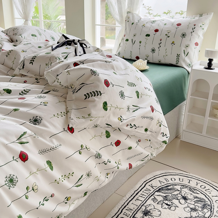 91家纺网 家纺一手货源 找家纺 怡家居 2023新款全棉四件套7月新花色 清野