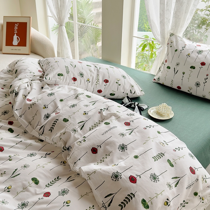 91家纺网 家纺一手货源 找家纺 怡家居 2023新款全棉四件套7月新花色 清野