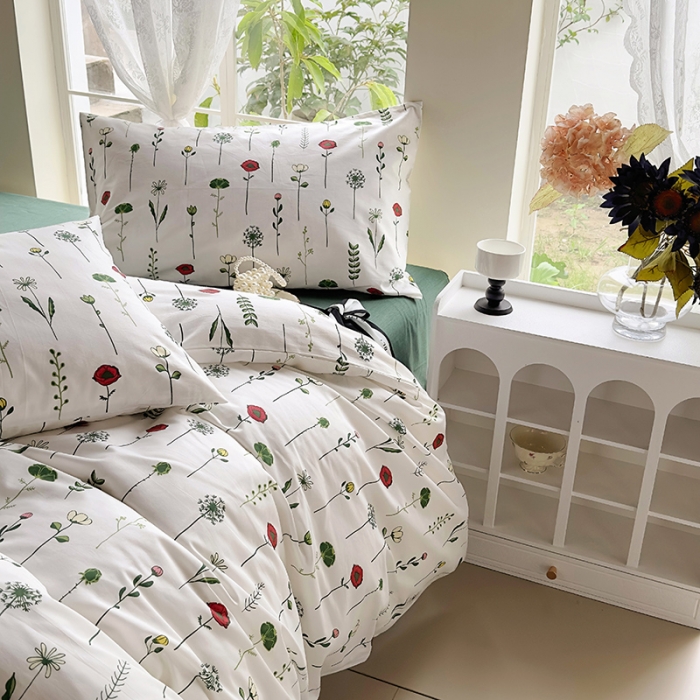 91家纺网 家纺一手货源 找家纺 怡家居 2023新款全棉四件套7月新花色 清野