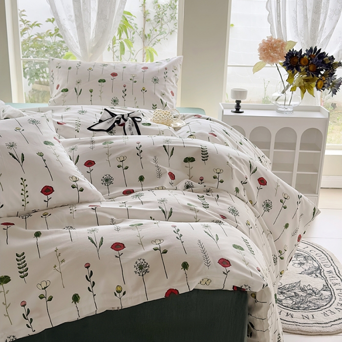 91家纺网 家纺一手货源 找家纺 怡家居 2023新款全棉四件套7月新花色 清野