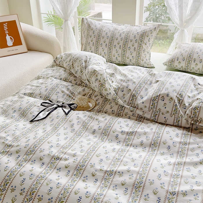 91家纺网 家纺一手货源 找家纺 怡家居 2023新款全棉四件套7月新花色 韵律