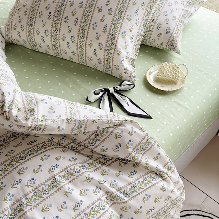 91家纺网 家纺一手货源 找家纺 怡家居 2023新款全棉四件套7月新花色 韵律