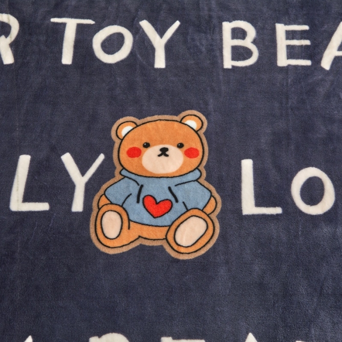 91家纺网 家纺一手货源 找家纺 雅萱 2024新款牛奶绒盖毯子毛毯午睡毯保暖加厚 love熊