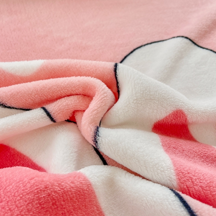 91家纺网 家纺一手货源 找家纺 雅萱 2024新款牛奶绒盖毯子毛毯午睡毯保暖加厚 大白兔