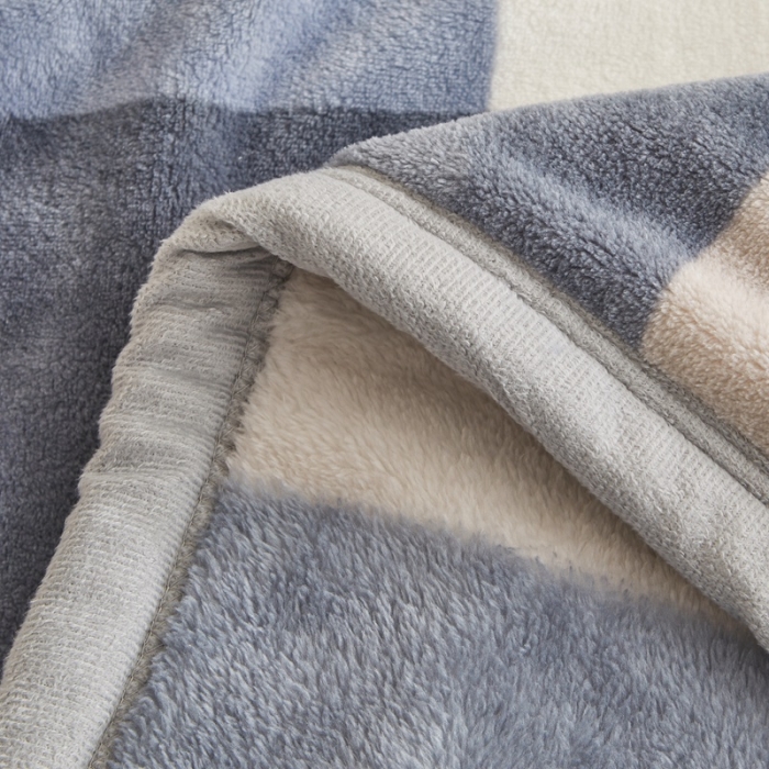 91家纺网 家纺一手货源 找家纺 雅萱 2024新款牛奶绒盖毯子毛毯午睡毯保暖加厚 兰大格
