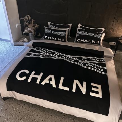 丽斐纺织 2023新款双面磨毛数码印花四件套 磨毛暗香