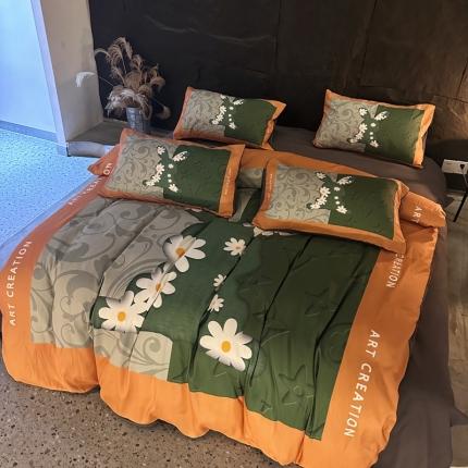 丽斐纺织 2023新款双面磨毛数码印花四件套 磨毛流氓兔