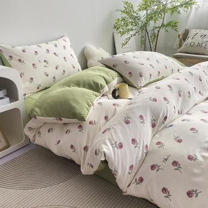 寐时代 2023新款有氧提花双层纱四件套 暗香