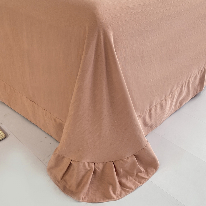 91家纺网 家纺一手货源 找家纺 寐时代 2023新款有氧提花双层纱四件套 可可熊