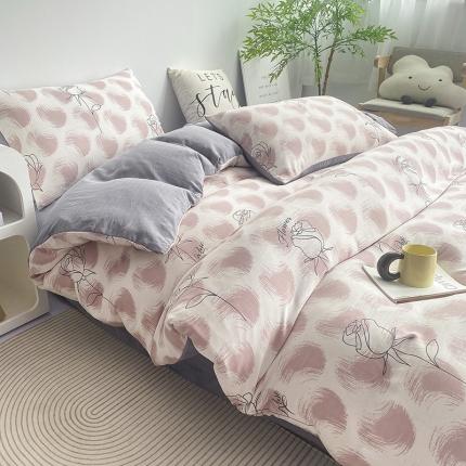 寐时代 2023新款有氧提花双层纱四件套 韵彩