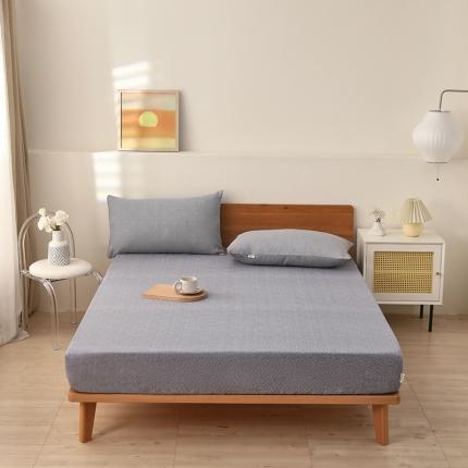 91家纺网 家纺一手货源 找家纺 大元 2025新款老粗布单品床笠 床笠-灰太狼