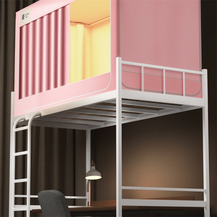 91家纺网 家纺一手货源 找家纺 佳梦 2023新款学生坐床素色遮光蚊帐 粉色