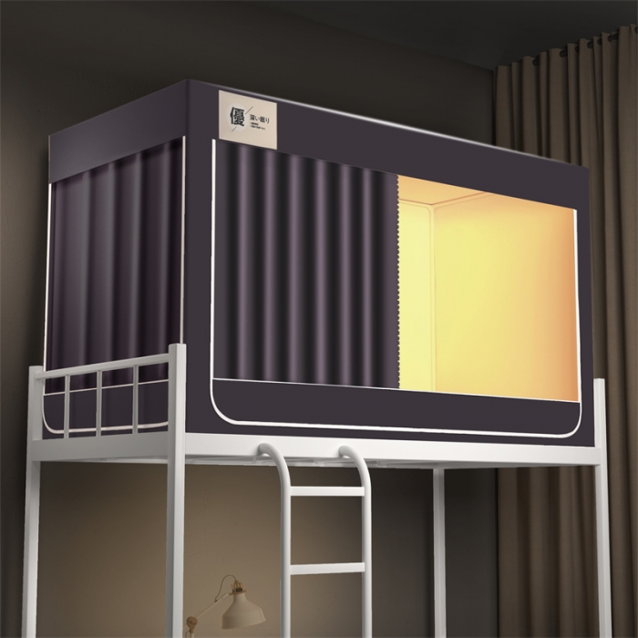 91家纺网 家纺一手货源 找家纺 佳梦 2023新款学生坐床素色遮光蚊帐 深灰