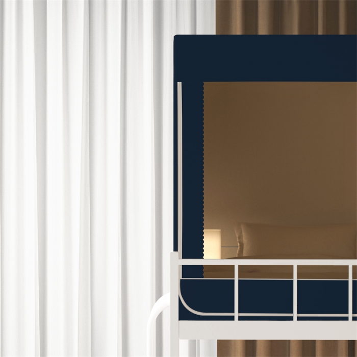 91家纺网 家纺一手货源 找家纺 佳梦 2023新款学生坐床素色遮光蚊帐 丈青色