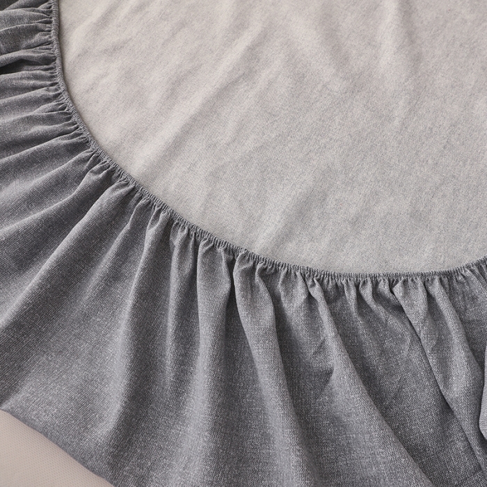 91家纺网 家纺一手货源 找家纺 大元 2025新款老粗布单品床笠 床笠-灰太狼