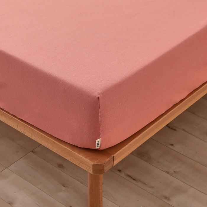 91家纺网 家纺一手货源 找家纺 大元 2025新款老粗布单品床笠 床笠-嫩粉