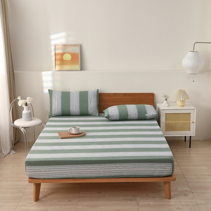 91家纺网 家纺一手货源 找家纺 大元 2025新款老粗布单品床笠 床笠-千夏