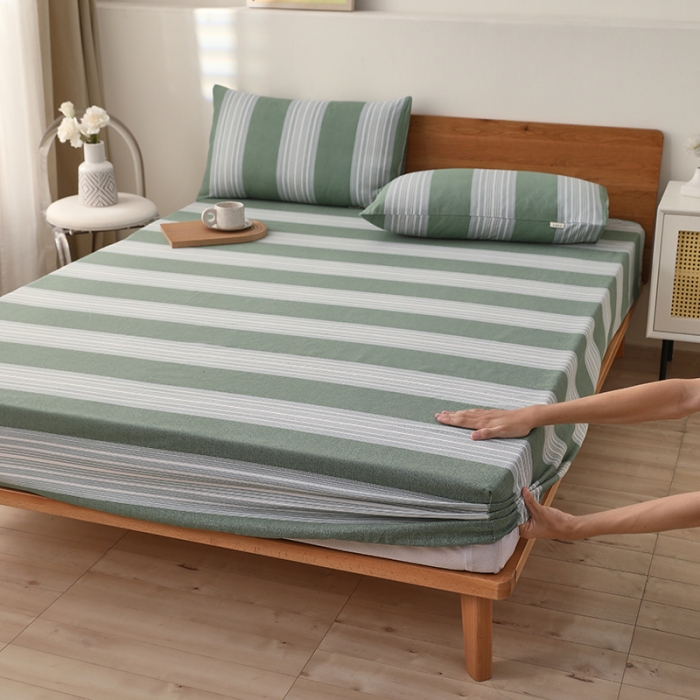 91家纺网 家纺一手货源 找家纺 大元 2025新款老粗布单品床笠 床笠-千夏