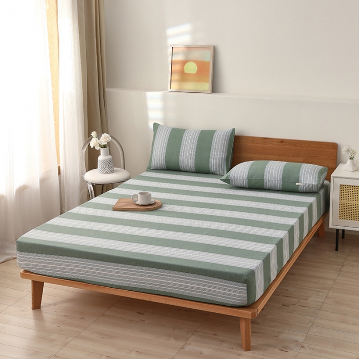 91家纺网 家纺一手货源 找家纺 大元 2025新款老粗布单品床笠 床笠-千夏