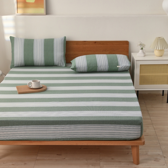 91家纺网 家纺一手货源 找家纺 大元 2025新款老粗布单品床笠 床笠-千夏