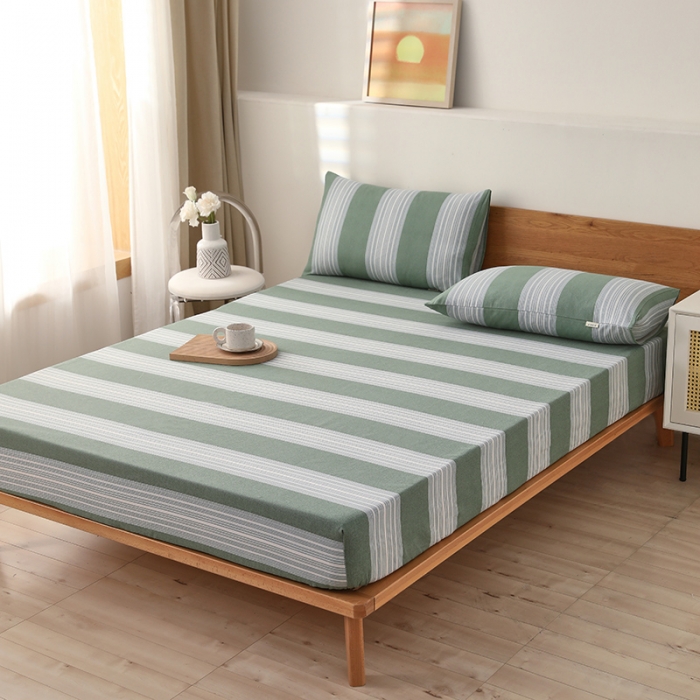 91家纺网 家纺一手货源 找家纺 大元 2025新款老粗布单品床笠 床笠-千夏