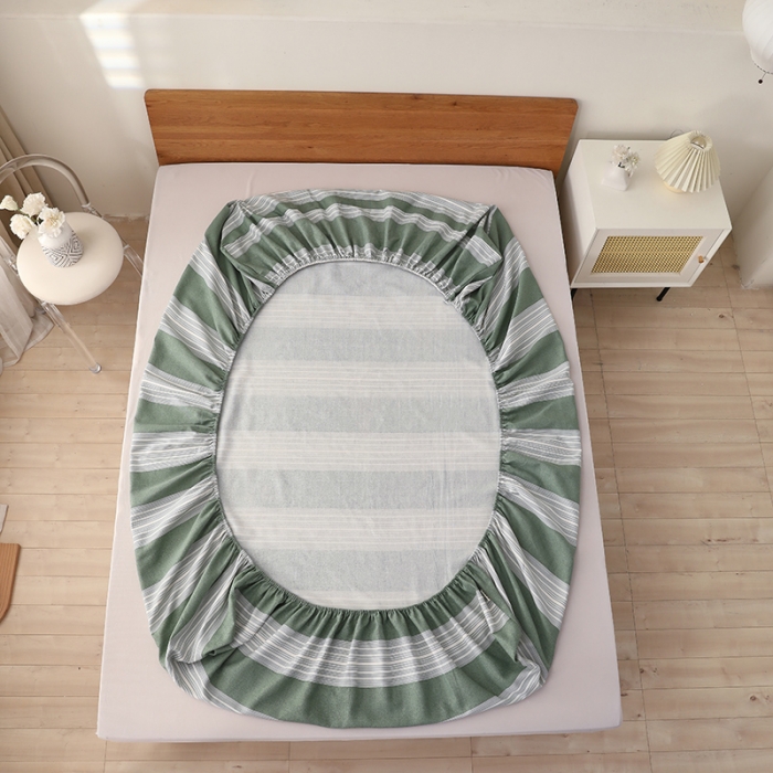 91家纺网 家纺一手货源 找家纺 大元 2025新款老粗布单品床笠 床笠-千夏