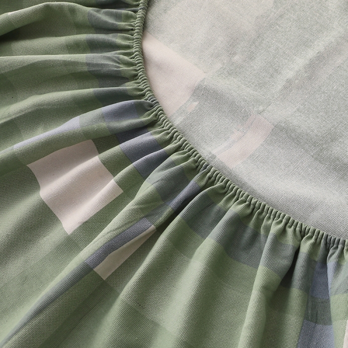 91家纺网 家纺一手货源 找家纺 大元 2025新款老粗布单品床笠 床笠-箬竹