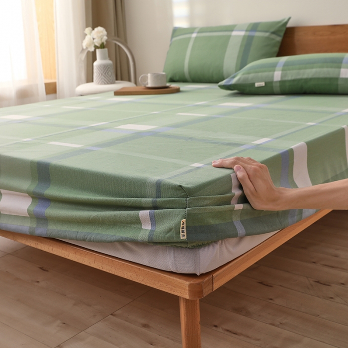 91家纺网 家纺一手货源 找家纺 大元 2025新款老粗布单品床笠 床笠-箬竹