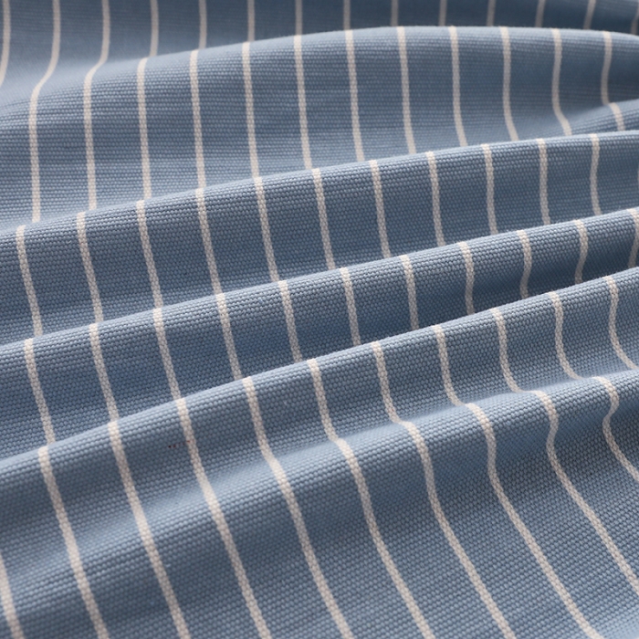 91家纺网 家纺一手货源 找家纺 大元 2025新款老粗布单品床笠 床笠-条纹蓝