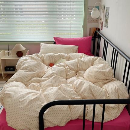 91家纺网 家纺一手货源 找家纺 希文 2023秋冬新品全棉印花水洗棉混搭四件套 许愿之心