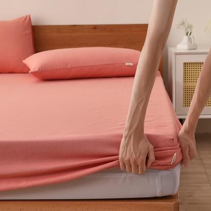 大元 2025新款老粗布单品床笠 床笠-嫩粉