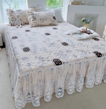 91家纺网 家纺一手货源 找家纺 （总）菊上 2023新款秋冬新品宫廷风皇冠蕾丝全棉单品床裙系列