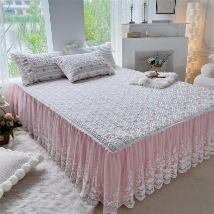 91家纺网 家纺一手货源 找家纺 （总）菊上 2023新款秋冬新品宫廷风皇冠蕾丝全棉单品床裙系列