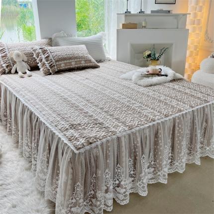 91家纺网 家纺一手货源 找家纺 （总）菊上 2023新款秋冬新品宫廷风皇冠蕾丝全棉单品床裙系列