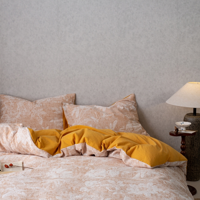 91家纺网 家纺一手货源 找家纺 （总）安莱生活 2023新款双层纱基础蔷薇玫瑰系列四件套