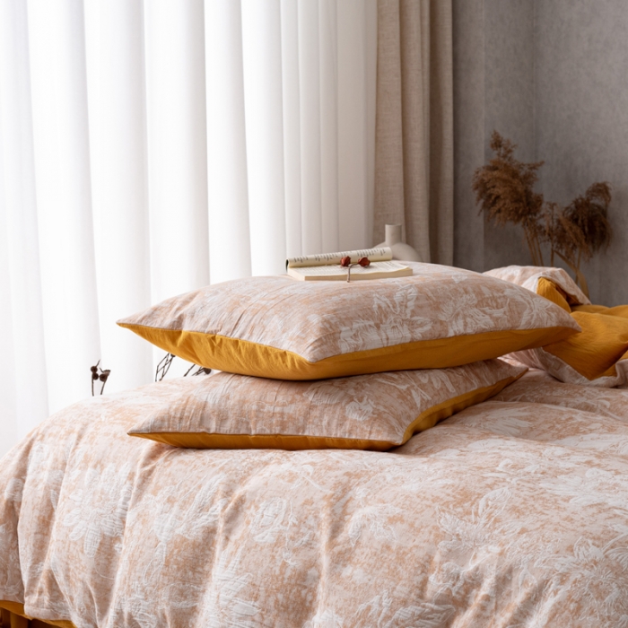 91家纺网 家纺一手货源 找家纺 （总）安莱生活 2023新款双层纱基础蔷薇玫瑰系列四件套