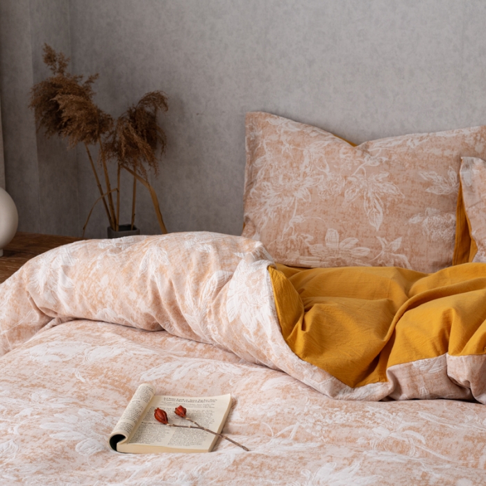 91家纺网 家纺一手货源 找家纺 （总）安莱生活 2023新款双层纱基础蔷薇玫瑰系列四件套