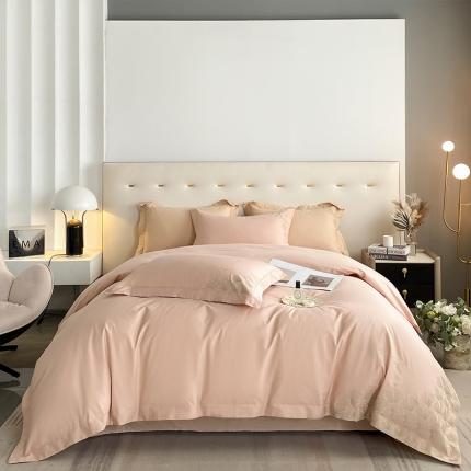 91家纺网 家纺一手货源 找家纺 （总）理想家家纺 2023新款叶影系列13372全棉刺绣四件套