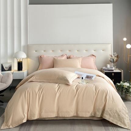 91家纺网 家纺一手货源 找家纺 （总）理想家家纺 2023新款叶影系列13372全棉刺绣四件套