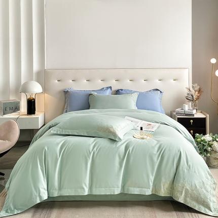 91家纺网 家纺一手货源 找家纺 （总）理想家家纺 2023新款叶影系列13372全棉刺绣四件套