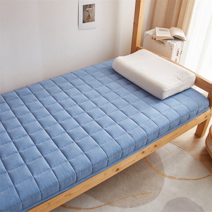 91家纺网 家纺一手货源 找家纺 （总）2025新款A类色织全棉水洗棉棉花学生床垫