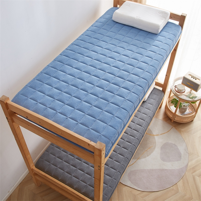 91家纺网 家纺一手货源 找家纺 （总）2025新款A类色织全棉水洗棉棉花学生床垫