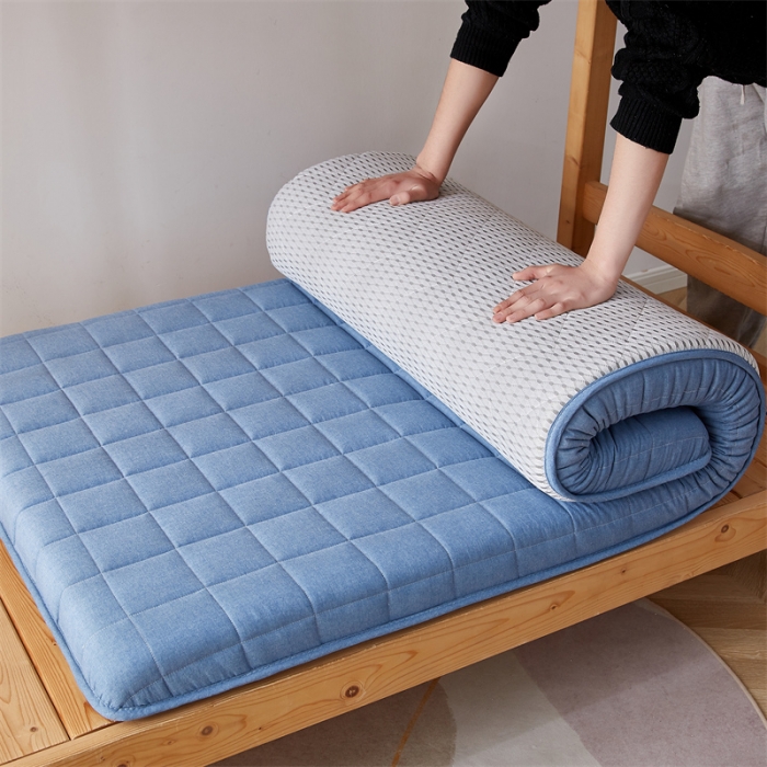 91家纺网 家纺一手货源 找家纺 （总）2025新款A类色织全棉水洗棉棉花学生床垫