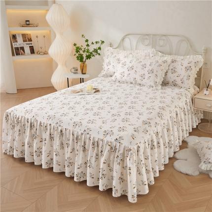 十个点 2024新款小清新全棉单床裙 大吉大利