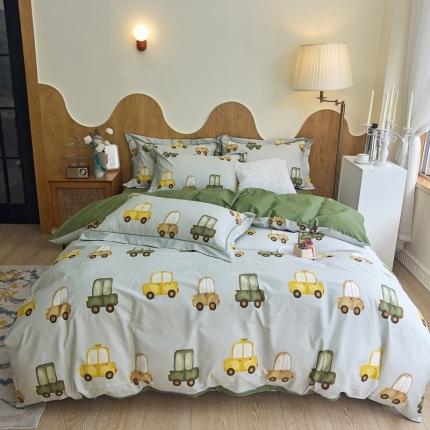 91家纺网 家纺一手货源 找家纺 总由丽家纺2025年7月全工艺铂金柔棉印花床单床笠款四件套 被套放缩水