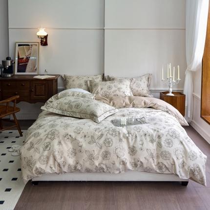 91家纺网 家纺一手货源 找家纺 由丽家纺2025年7月全工艺铂金柔棉印花床单床笠款四件套 被套放缩水 意浓