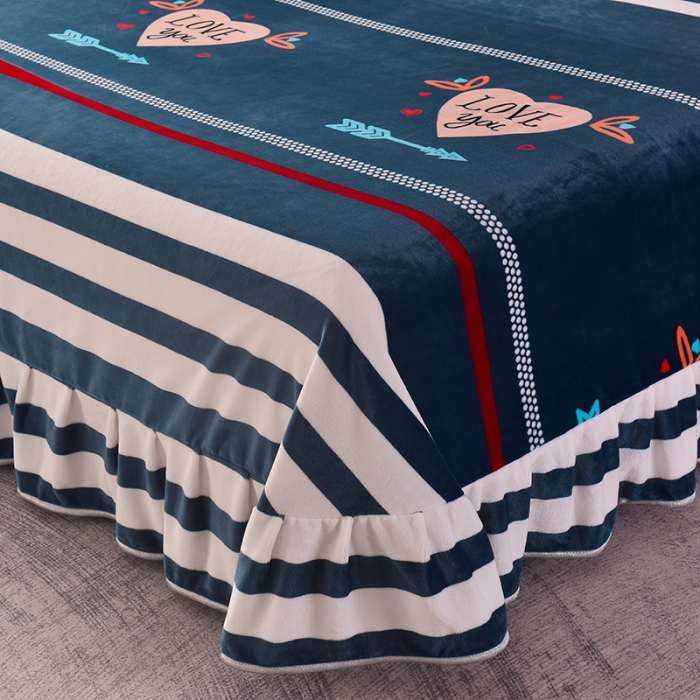 91家纺网 家纺一手货源 找家纺 芯诗曼2025新款8.5斤直播热款高克重牛奶绒法莱绒水晶金貂法莱绒四件套 爱心箭