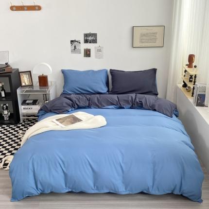 91家纺网 家纺一手货源 找家纺 （总）漫仙阁 2024新款双拼纯色四件套