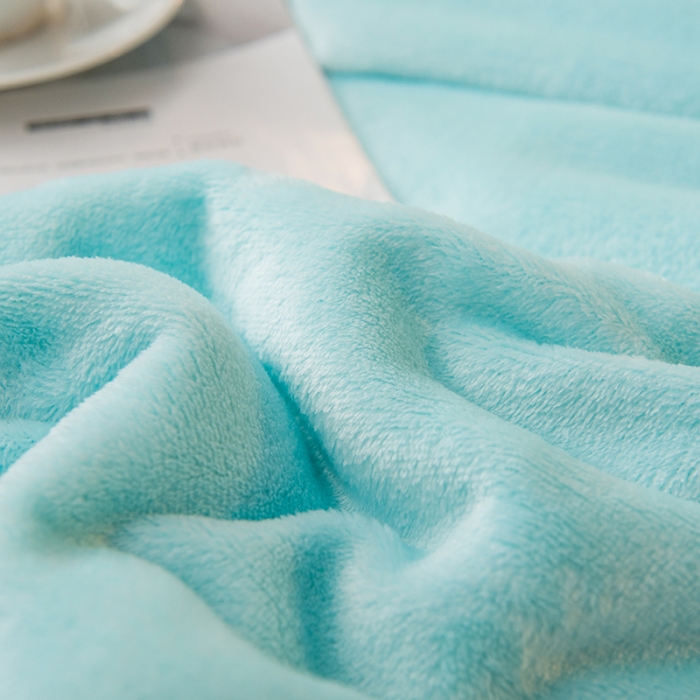 91家纺网 家纺一手货源 找家纺 简爱 2025新款法莱绒羊羔绒多功能被套毯 湖蓝
