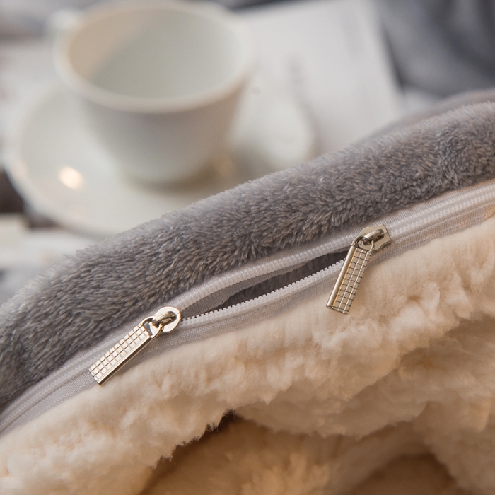 91家纺网 家纺一手货源 找家纺 简爱 2025新款法莱绒羊羔绒多功能被套毯 银灰